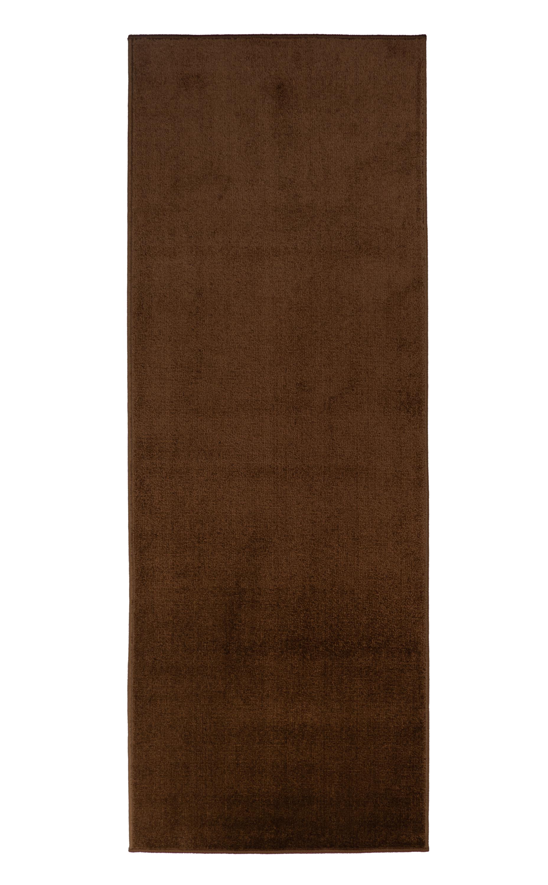 Machine Washable Copper Brown Runner Rug: Custom Length, Skid Resistant ...