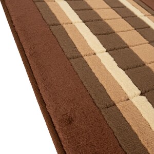 Custom Size Brown Geometric Runner Rug – Machine Washable, Slip Resistant, 26/32/36” Wide, Up to 50 Ft immagine 5
