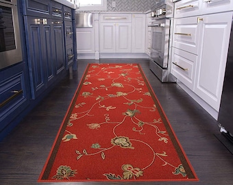 Carpet Living Room Classic Flower Red Design Runner XXL 200x300 300x400 more Carpet Living Room Classic Flower Red Design Runner XXL 200x300 300x400 more
