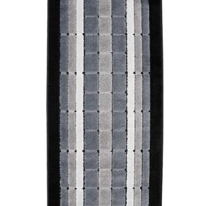 Machine Washable Geometric Runner Rug: Grey & Black, Custom Size, 26" - 32" - 36" Width and Up to 50 Feet Length bild 3