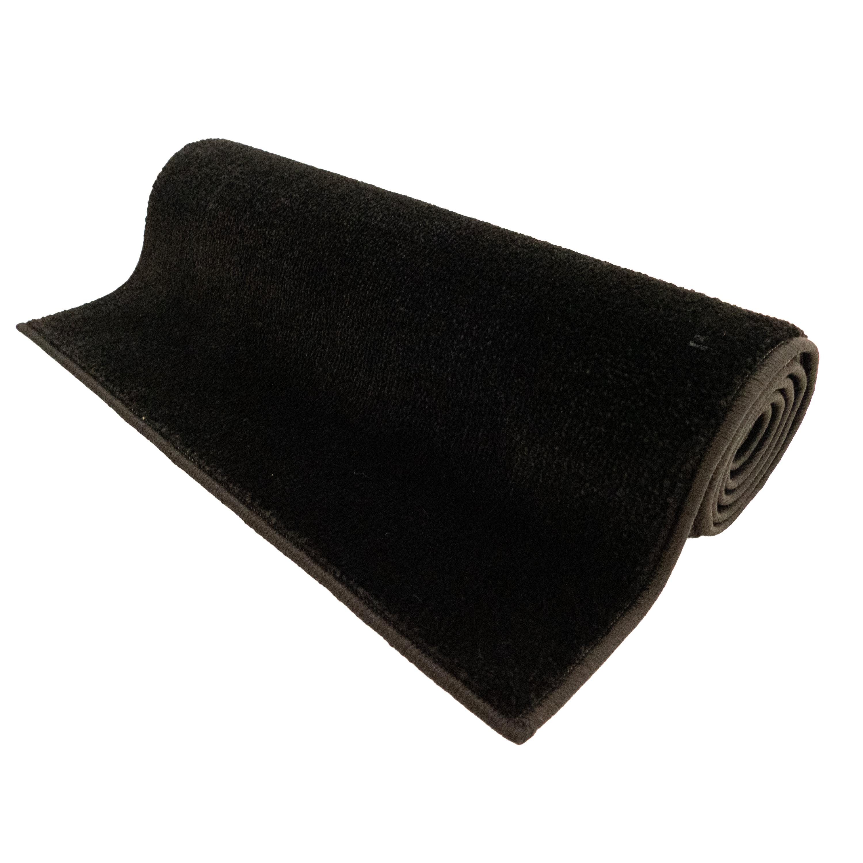 Custom Size Black Runner Rug: Machine Washable, Slip Resistant, 26