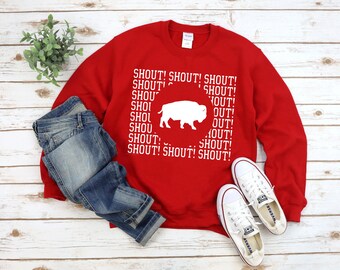 Buffalo Football Sweatshirt, Buffalo Mafia Sweatshirt, Buffalo Crewneck, Buffalo Shout, Buffalo oversized, Buffalo Sweatshirt, tailgating