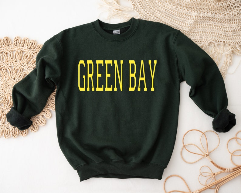 Green Bay Football Sweatshirt, Green Bay Crewneck, Green Bay Shirt, Football Sweatshirt, Tailgating shirt, Green Bay Fan Shirt, Packers image 1