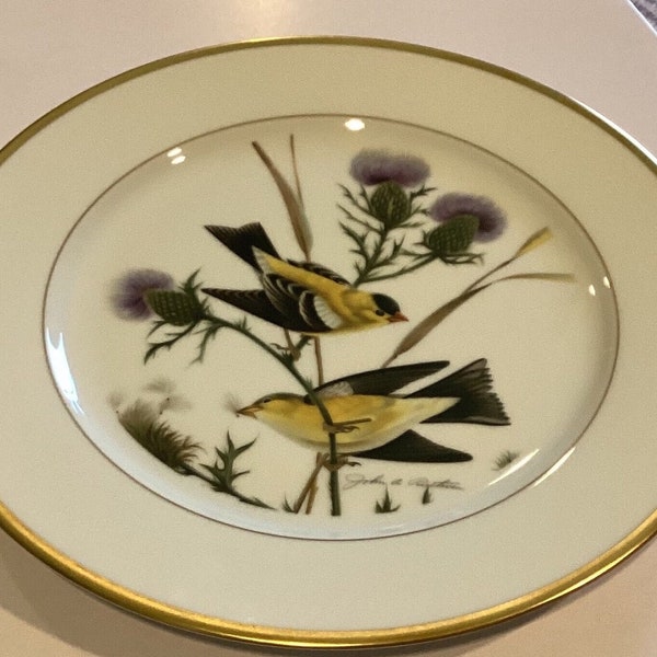 LIMITED EDITION "GOLDFINCH" Collectible Plate  by Wallach China Hutschenreuther, West Germany