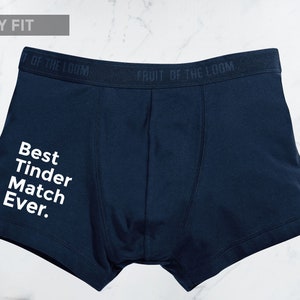 Tinder Match,Mens Valentines Day Gift, Husband Gift, Gift For Him, Gift For Husband,Personalized boxers For Men,Valentine’s gift for him