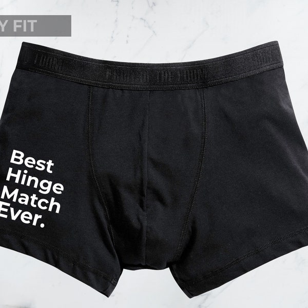 Hinge Match,Mens Valentines Day Gift, Husband Gift, Gift For Him, Gift For Husband,Personalized boxers For Men,Valentine’s gift for him