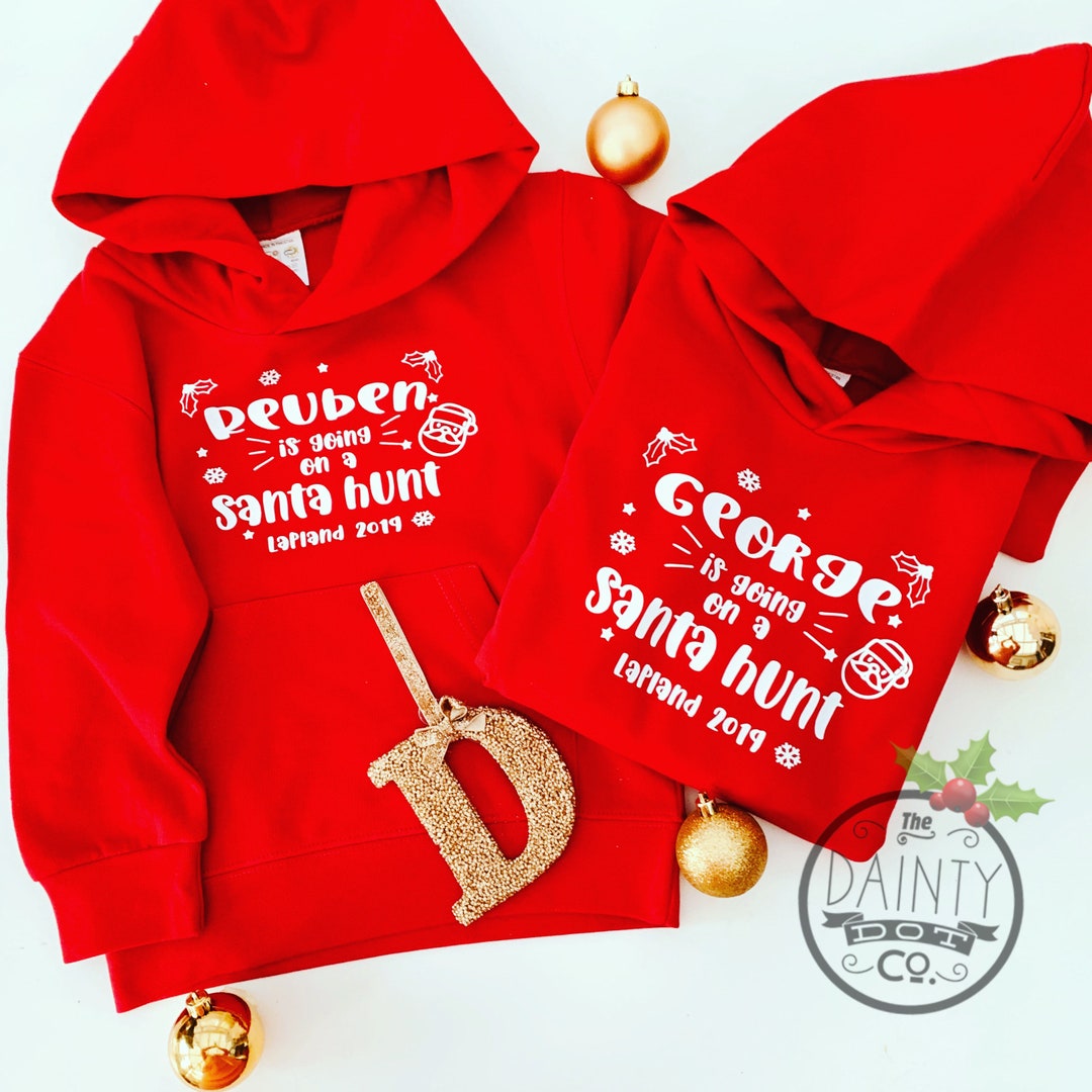 Lapland Reveal,meeting Santa, North Pole,personalised Christmas Hoodie
