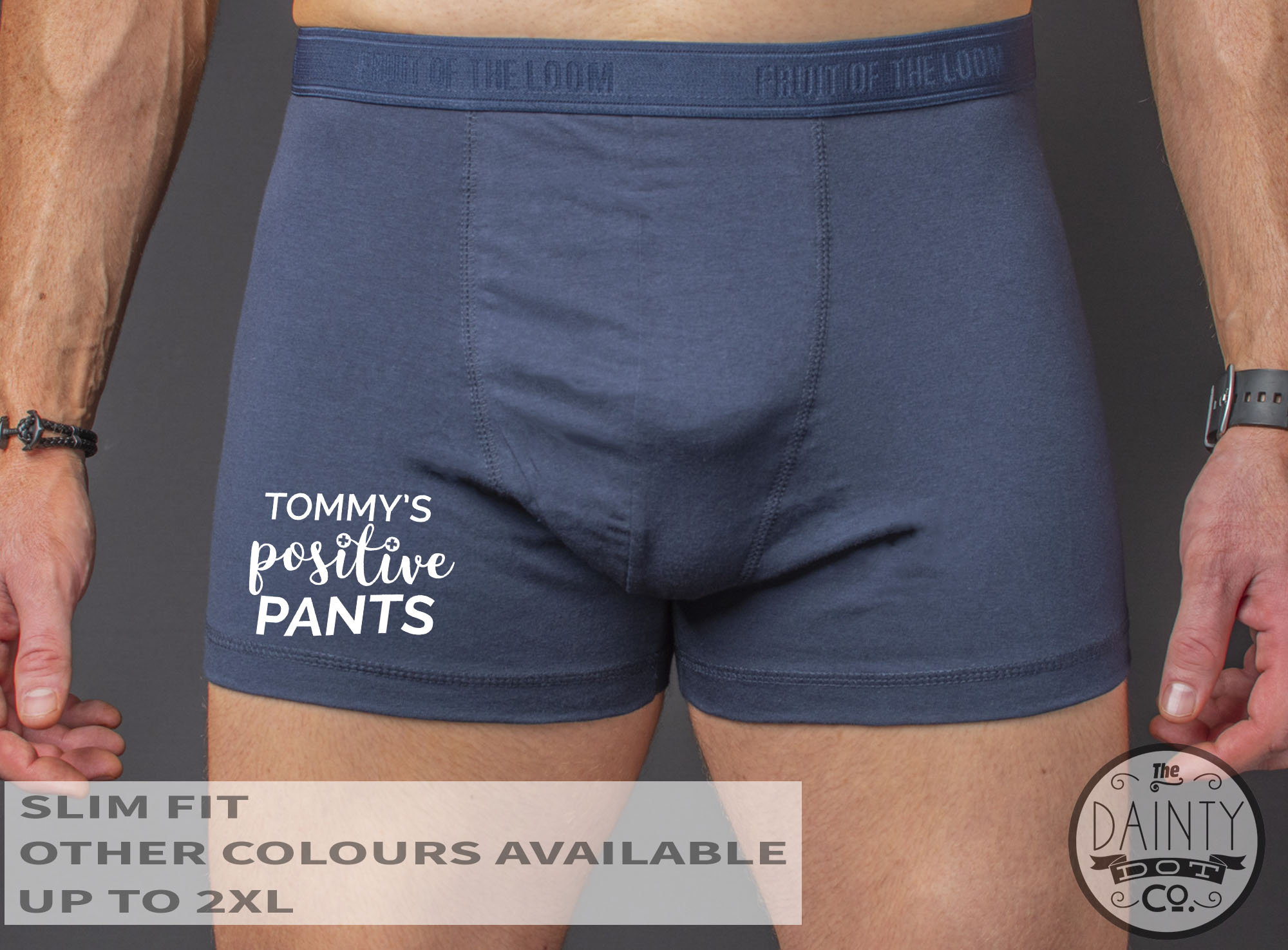 Image of Positive Pants, Mens Birthday Day Gift, Husband Gift, Gift For Him, Gift Husband, Personalized Boxers Men, Birthday Gift For Man