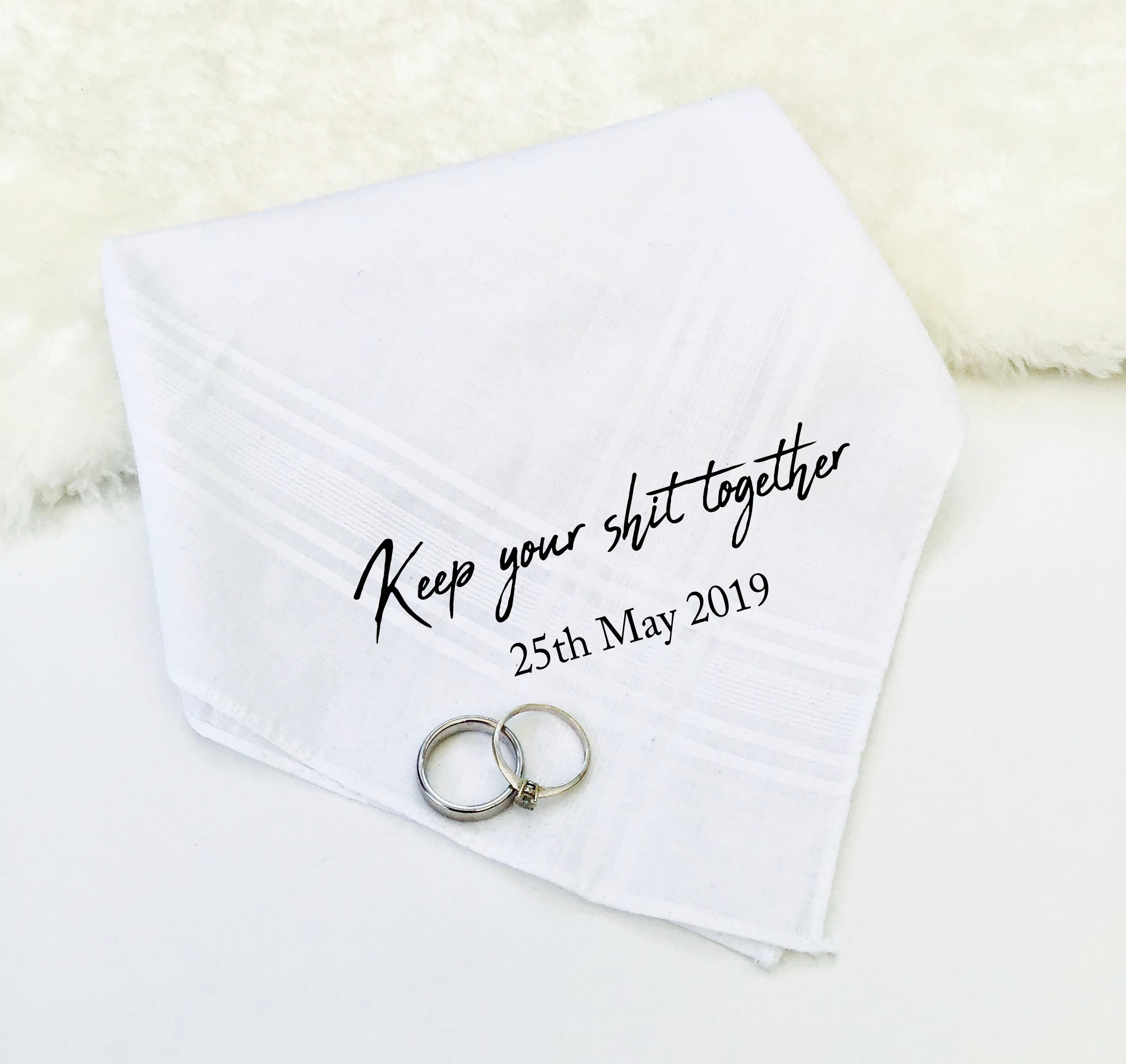 Keep your shit together,Personalised Handkerchief, Gift for my Husban…