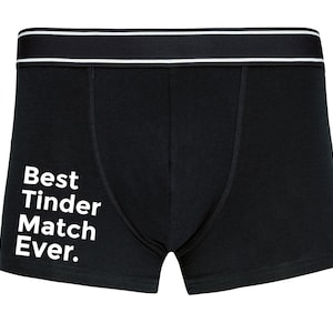 Tinder Match, Mens Valentines Day Gift, Husband Gift, Gift For Him, Gift For Husband, Personalized boxers For Men, Valentine’s gift for him