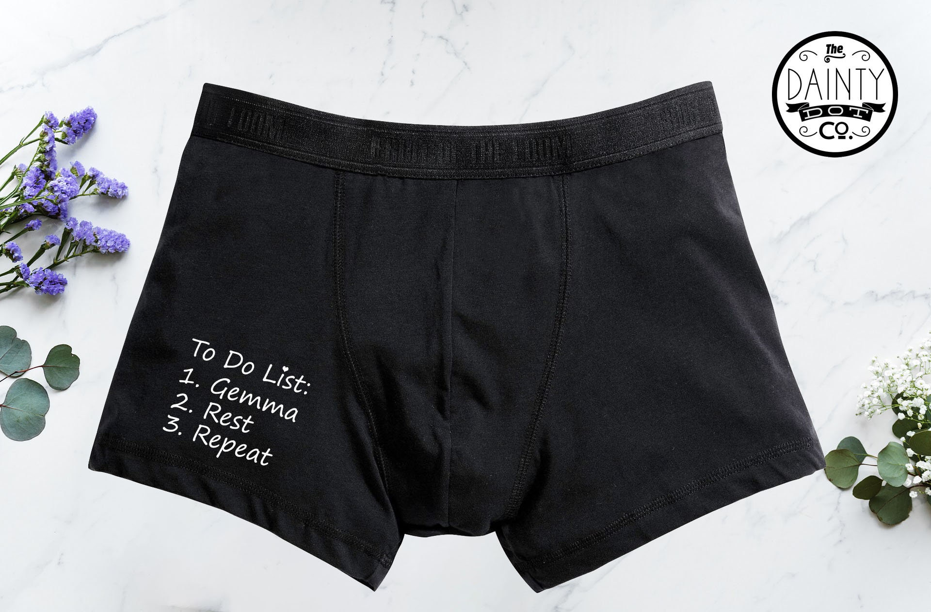 Image of To Do List , Mens Valentines Day Gift, For Him, Boyfriend Gifts, Gift Boyfriend, Personalized Boxers, Valentine’S Gift, Naughty