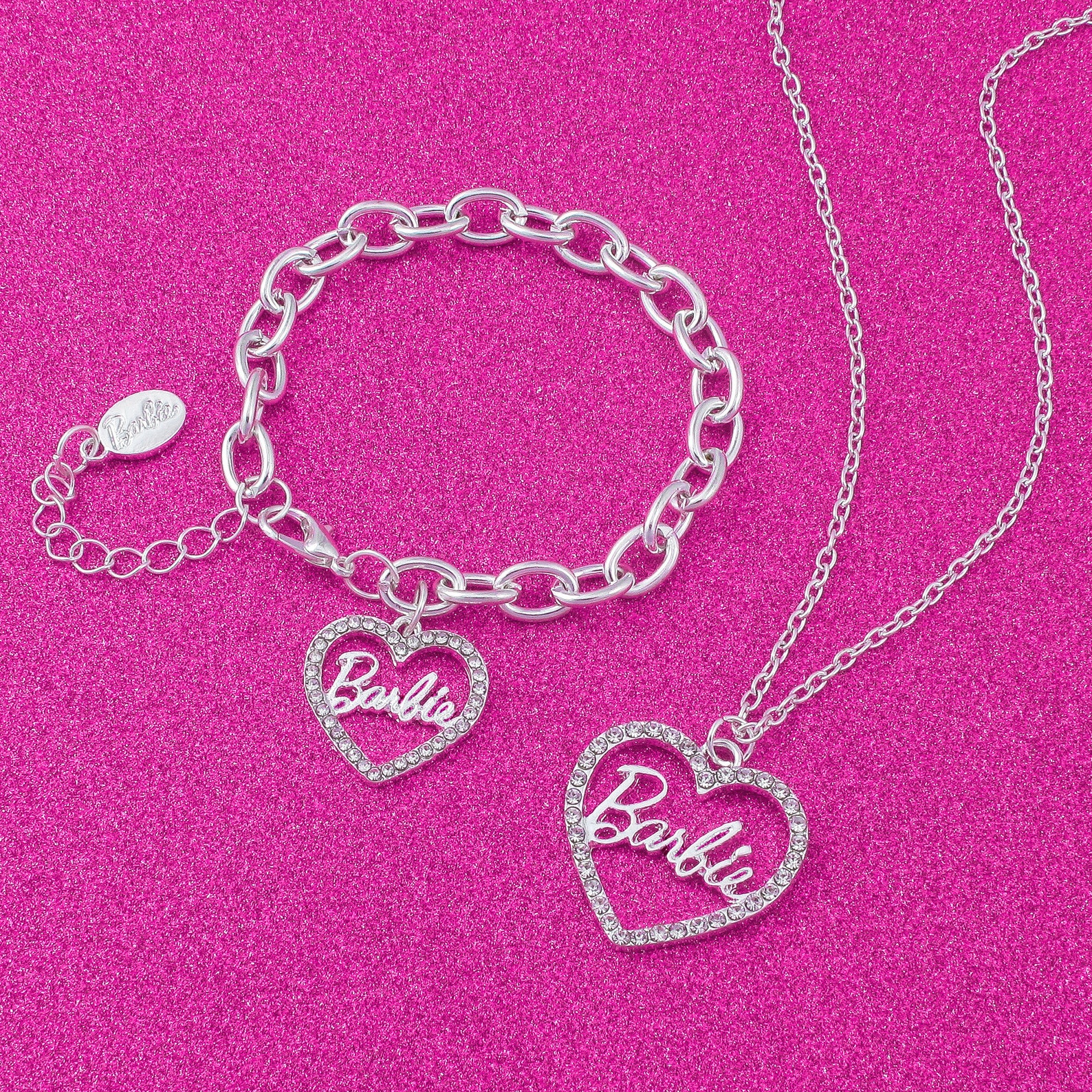 Barbie® Crystal Heart Necklace & Bracelet Set | Etsy