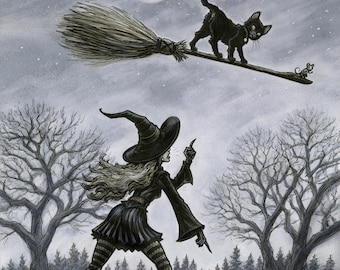 Witch's Broom Joyride! 8.5x11"