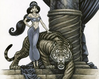 La princesse Jasmine et Rajah