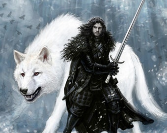 Jon Snow - Ghost - The Wall
