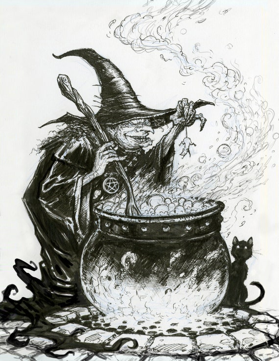 Witch and the Cauldron | Etsy