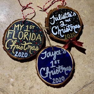 Personalized Wood Ornament | Wood Slice Ornament | Custom Wood Slice Ornament | Christmas Ornament