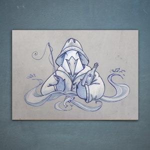 Postal "Gaviota Pescadora"