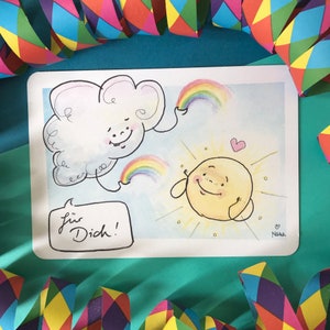 Carte postale "Arc-en-ciel pour toi"