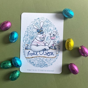 Oster-Postkarte "Seehase"