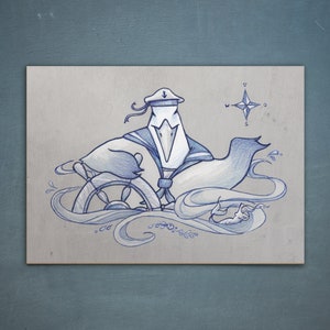 Postal "Gaviota Marinera"