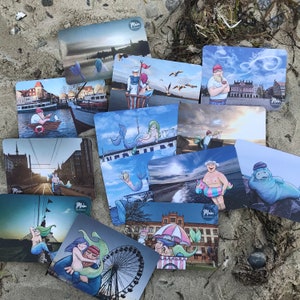 Set de cartes postales 13 pièces "Baltic Sea Greetings Rostock & Baltic Sea"