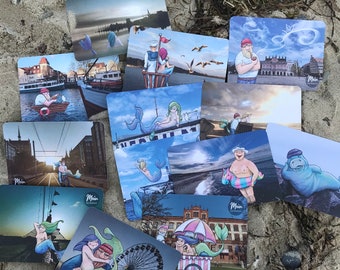 Postcard set 13 pieces "Baltic Sea Greetings Rostock & Baltic Sea"