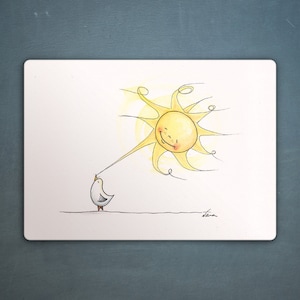 Carte postale "Mouette + Soleil"