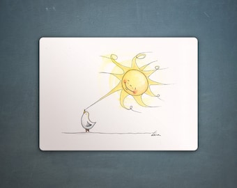 Postcard "Gull + Sun"