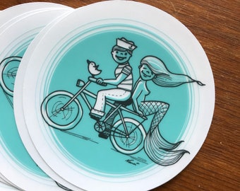 Mermaid Sailor Trip Sticker 75 mm