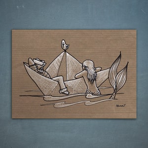 Postkarte "Paperboat"