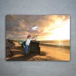 Postkarte "Warnemünder Sonnenuntergang"