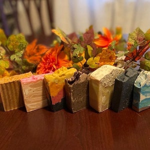 Bar Soap/Cold Processed/Hand Crafted Artisan Soap/ Vegan Skin Care/Botanical Oils/Party Favor Soap/2021 Holiday Gift Ideas/Stocking Stuffers
