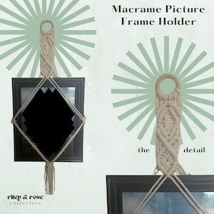 Macrame Picture Frame Holder | Boho Decor | Holiday Decor Gifts | Bridal Party Gifts