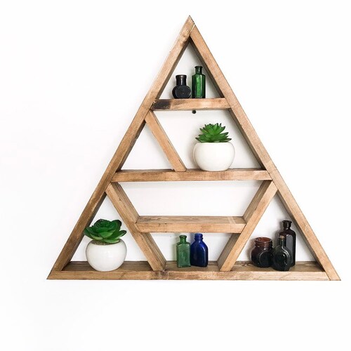 XL Triangle Shelf Altar Shelf Floating Shelf Crystal Etsy UK