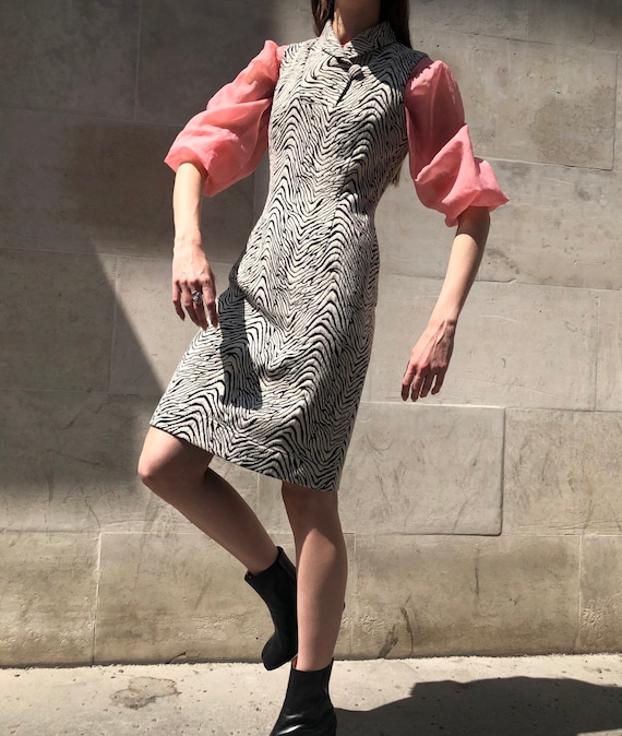 Vintage Calvin Klein zebra print dress