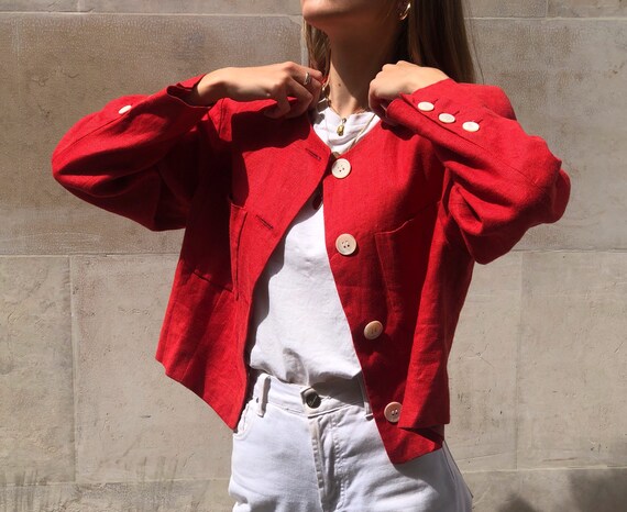 vintage red blazer