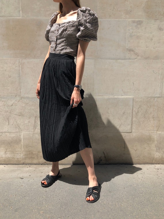 Vintage KENZO black pleated skirt