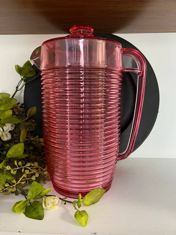Vintage Retro 1986 Majestic Pink Plastic Pitcher Beehive Ribbed Made in the  USA - Etsy