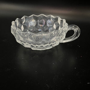 Bowl with Handle 4 1/2 inches Fostoria American Clear Pattern 2056