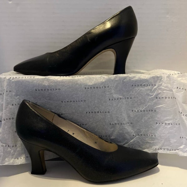 Bandolino, Black 1.5" Heel, Slip On, Dress Pumps