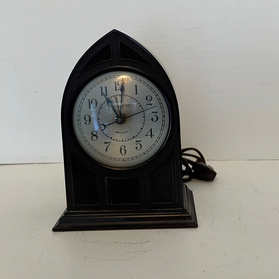 Vintage 1940s Hammond Mantle Clock Brown With Bakelite Case Etsy