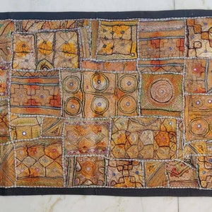 Boho Patchwork wall hanging banjara Embroidery Tapestry zari Embroidery interior decoration  WH-25/50-520