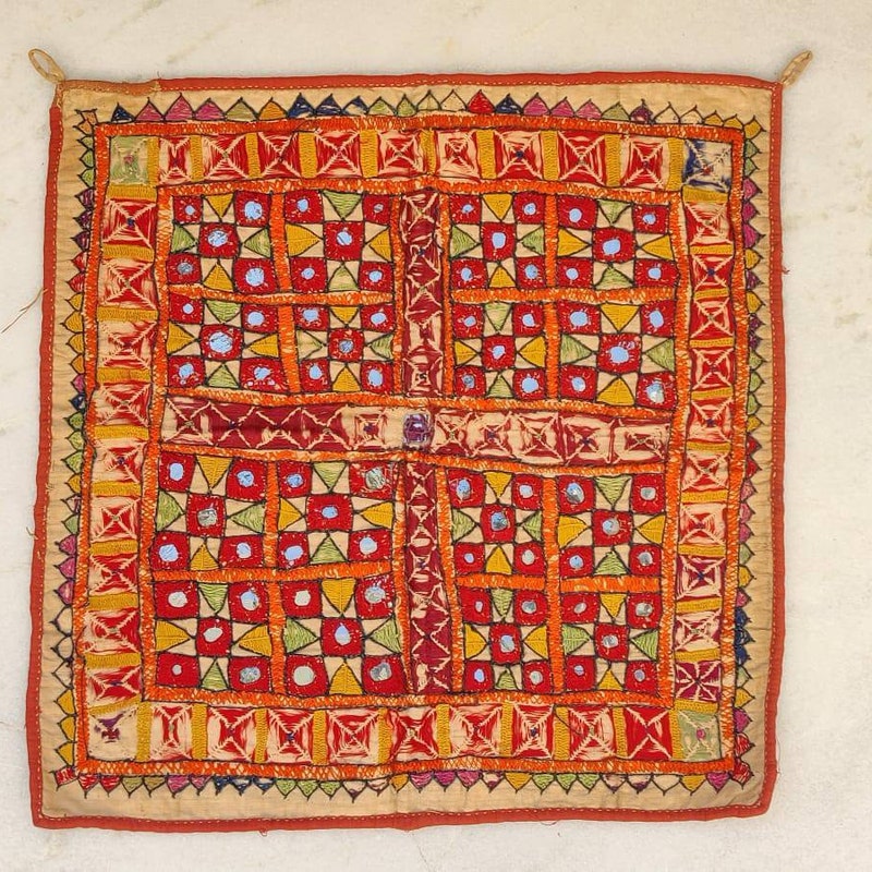 Traditional Kutch Hand Embroidery Leather Clutch / Wallet 53