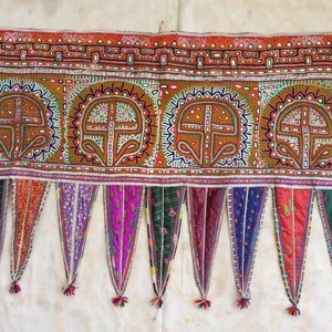 Rabari Toran Decor rare and Vintage Rabari Toran hanging Door topper Door decor Tribal Door hanging Rabari decor Rabari Temple decor TR- 123