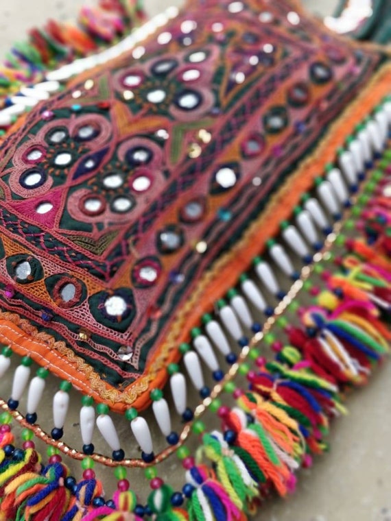 Hippie bag kothli Kutchi Embroidery Banjara Bag B… - image 3