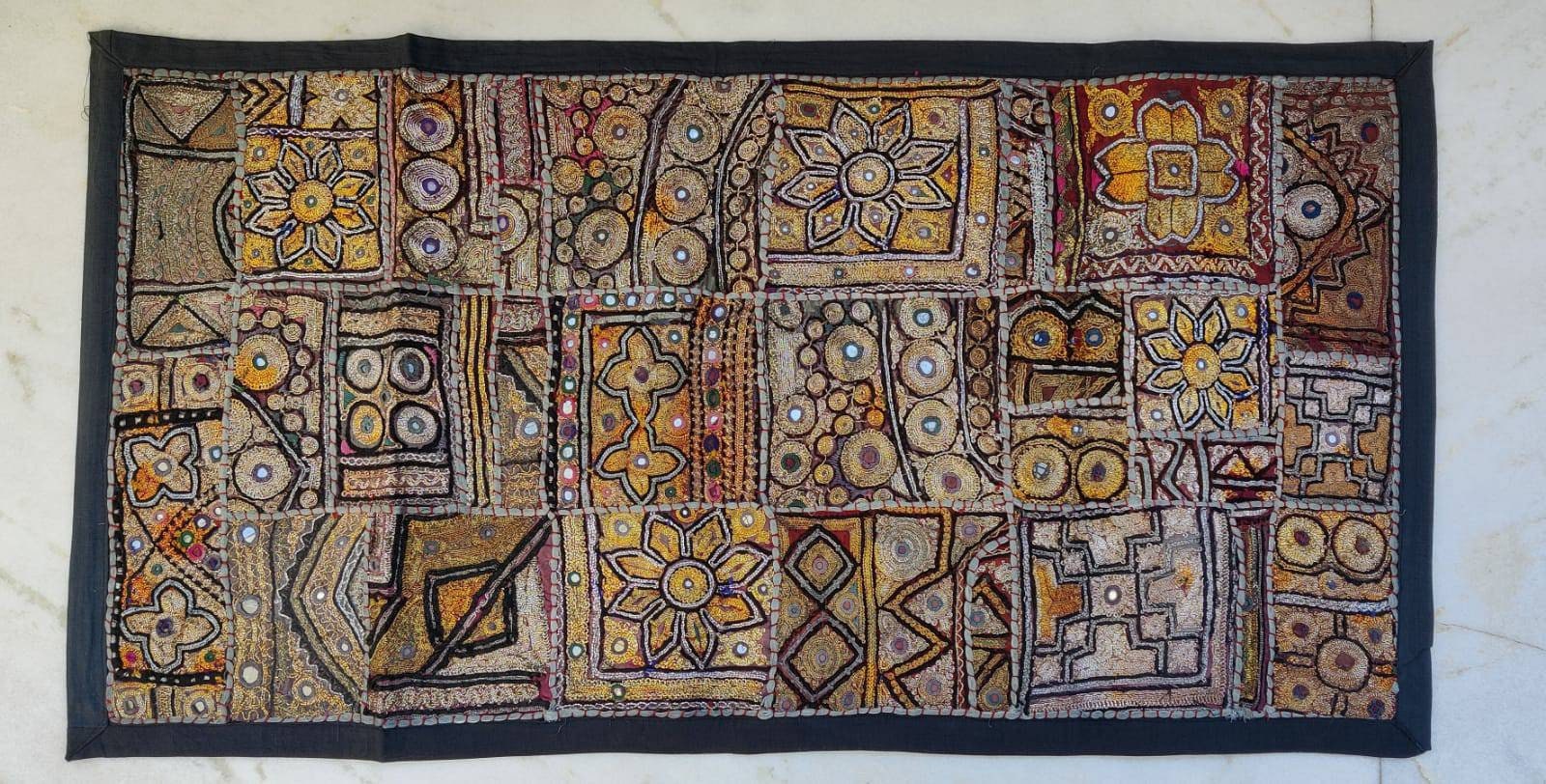 Boho Tapestry Vintage banjara hand Embroidered patchwork Tapestry Bohemian interior decoration wall hanging WH-20/40-105