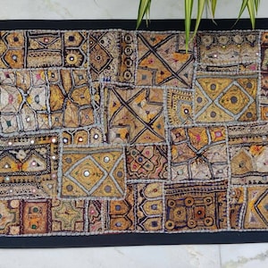 Boho Embroidery Banjara wall hanging zari Embroidery patchwork Tapestry traditional ethnic interior Decoration WH-20/40-119