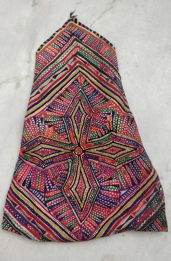 Large Rabari banjara's dowry bag, bohemian accesor