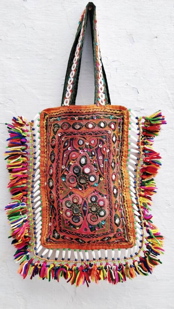 Hippie bag kothli Kutchi Embroidery Banjara Bag B… - image 2